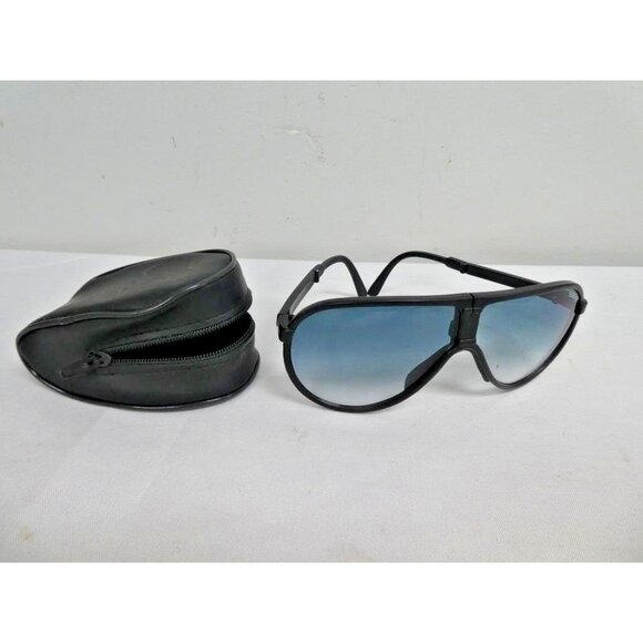 Vintage Faberge Foldable Compact Sunglasses with Leather Case - Picture 10 of 10